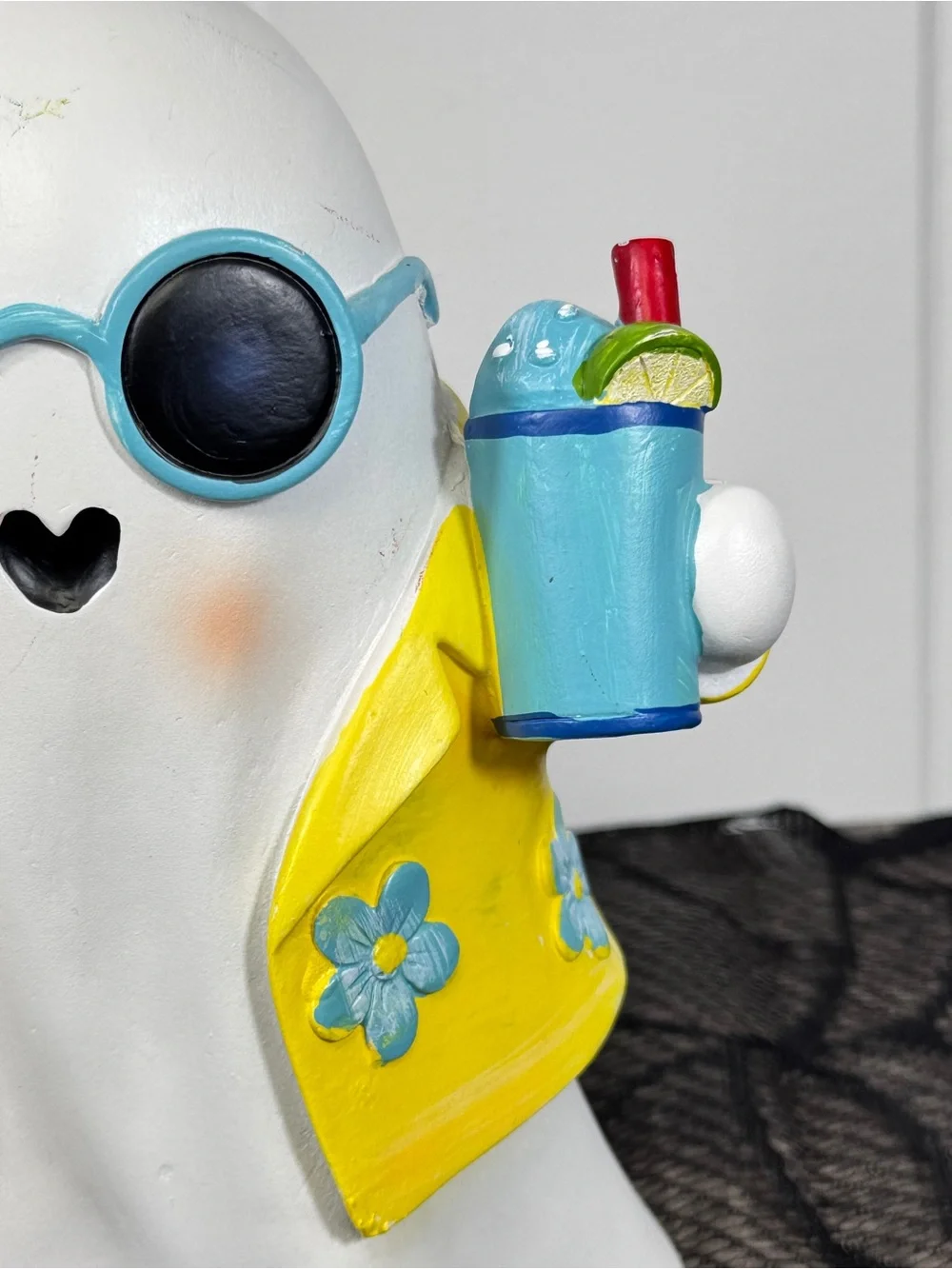 NEW Summerween Ghost with a Drink Halloween Decor